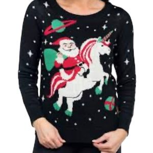 Tipsy Elves Unicorn Ugly Christmas Sweater Size S